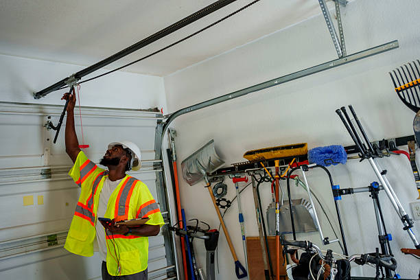 Professional Garage Door Panel Replacement technician working in Black Earth, WI